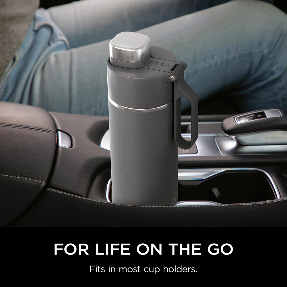 Ninja Thirsti DW2401EUUKGY Grey Carbonated Drink Travel Bottle 700ml Image 6