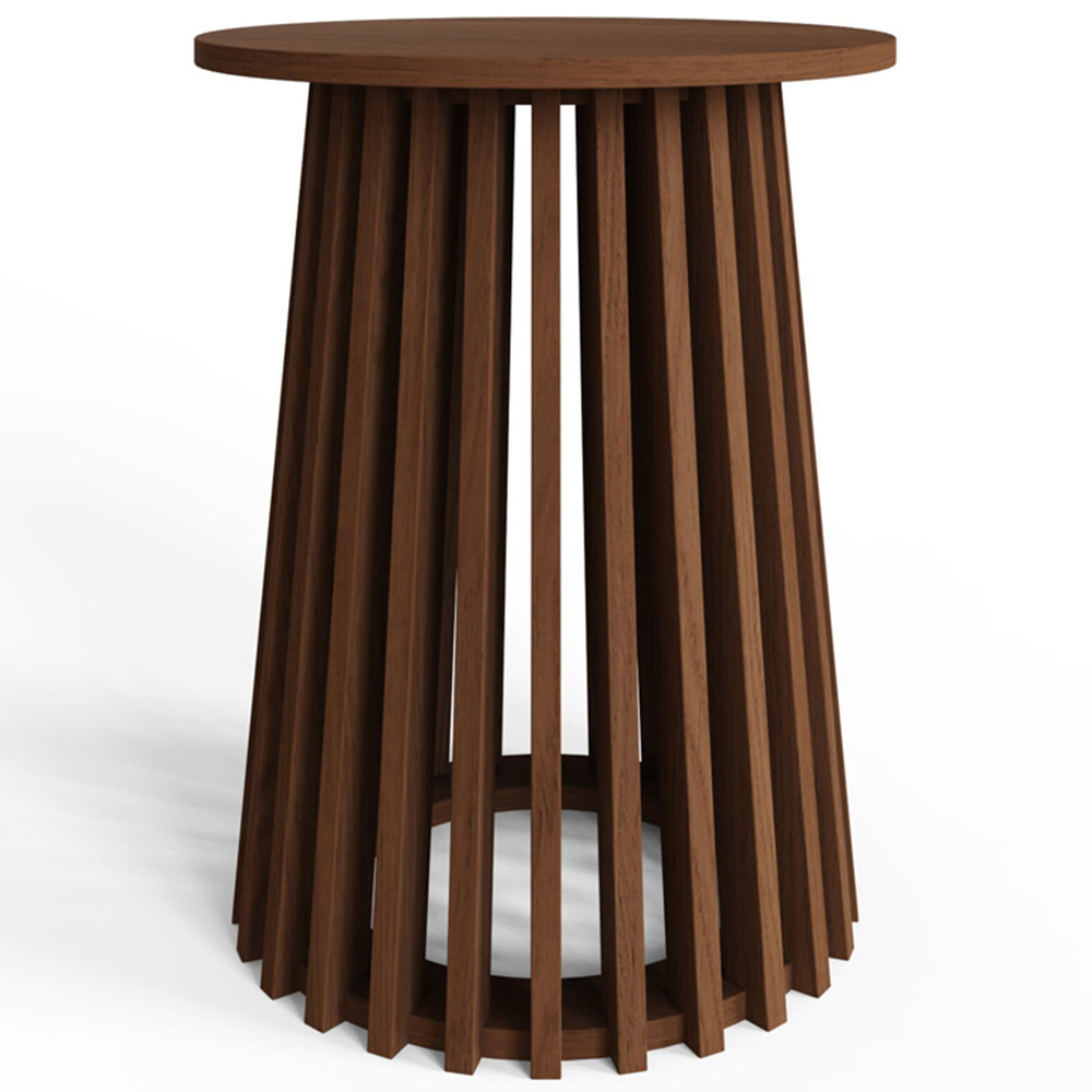 GFW Kaleb Walnut Round Side Table Image 2