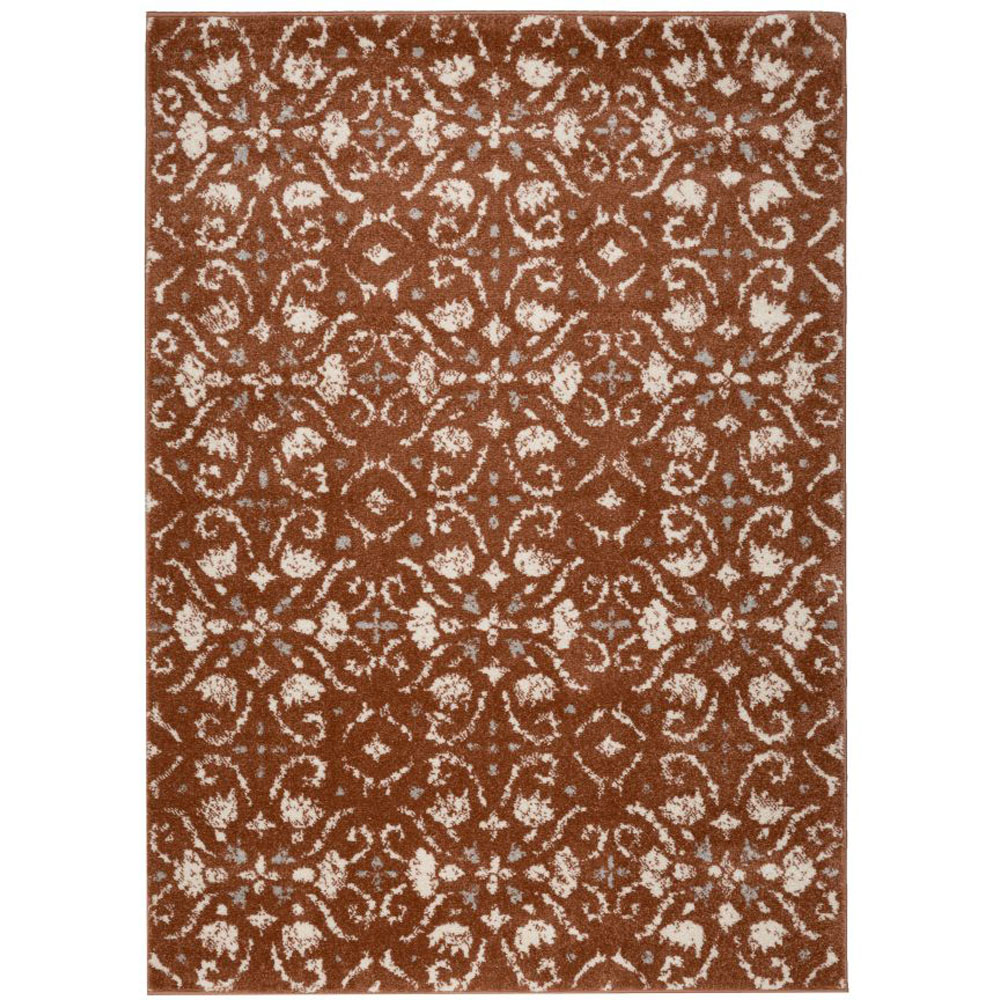 Homemaker Echo Brown Tile Terracotta Rug 120 x 170cm Image 2