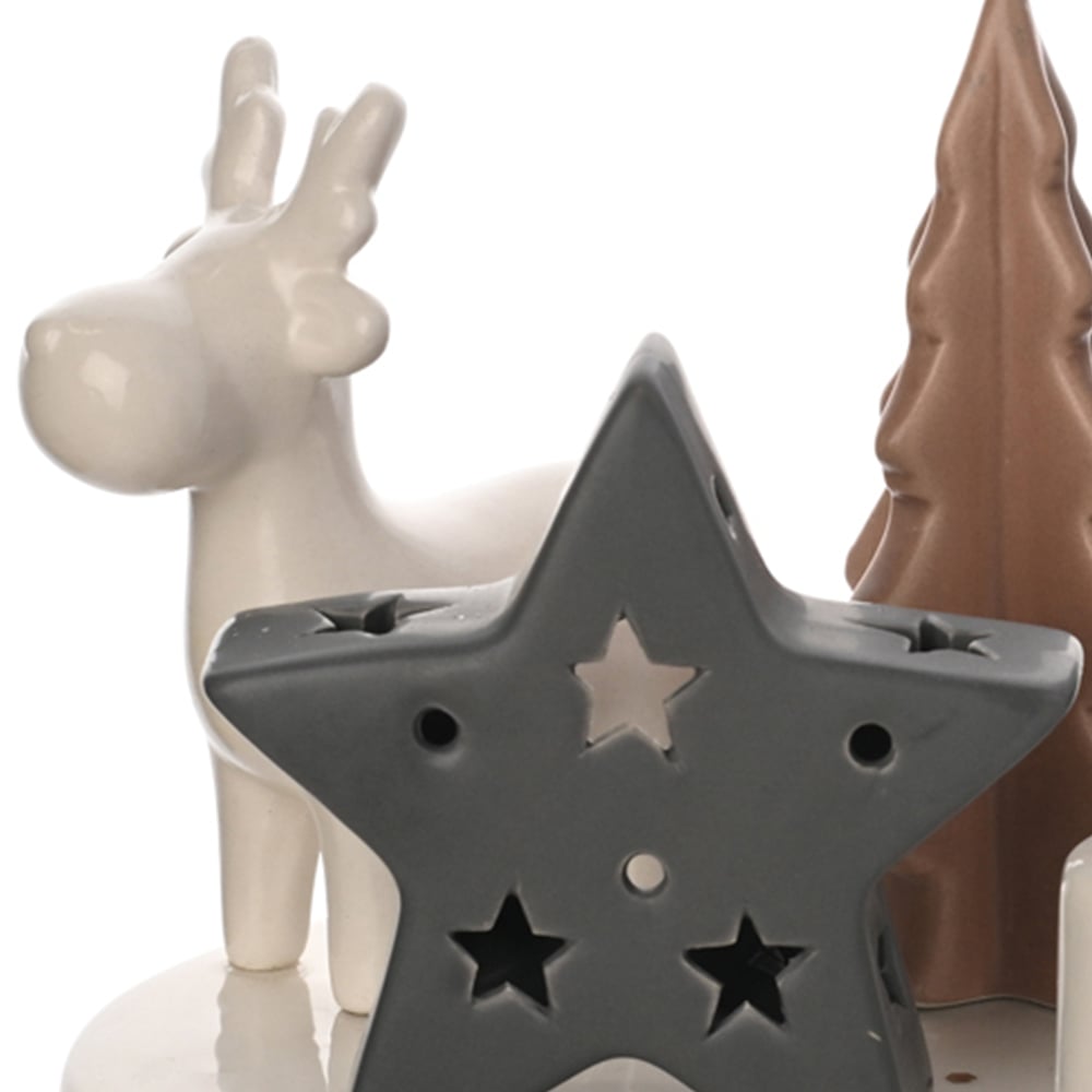 The Seasonal Gift Co. Woodland Candle Tray with Star Image 3