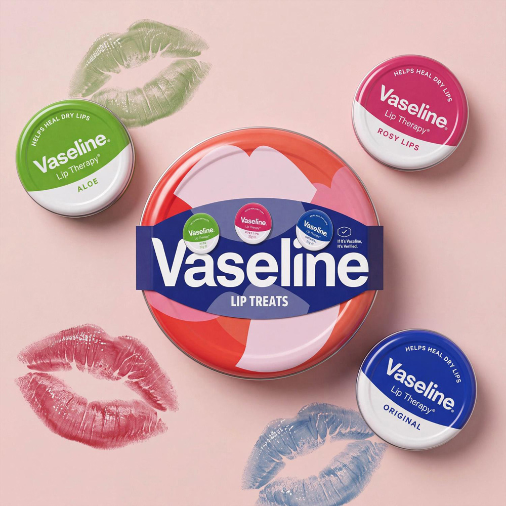 Vaseline Lip Iconic Tin Collection 3 Piece Gift Set 20g 3 Pack Image 2