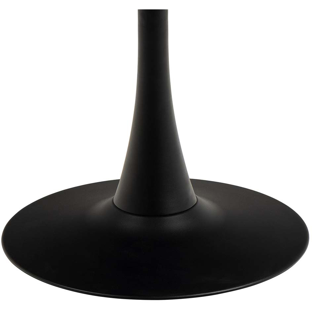 Florence Malta 4 Seater Ceramic Round Dining Table Set Black and Light Grey Image 5