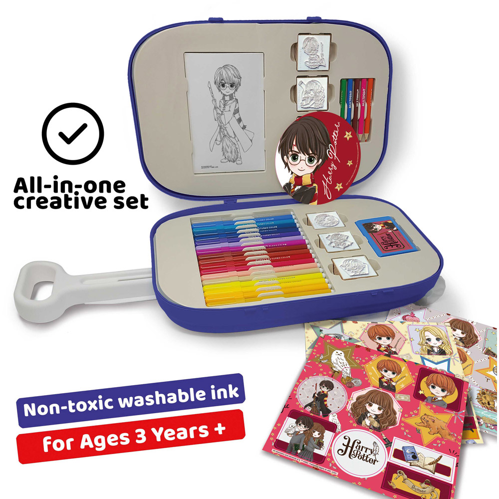 Multiprint Harry Potter Kids Colouring and Stamp Trolley Set Image 4