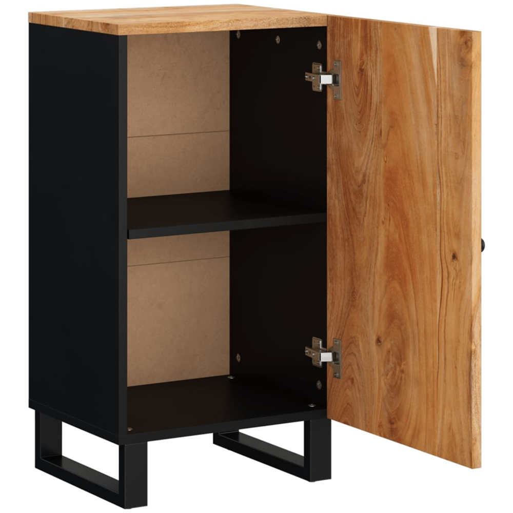 vidaXL Single Door Brown Solid Acacia Wood Sideboard Image 5