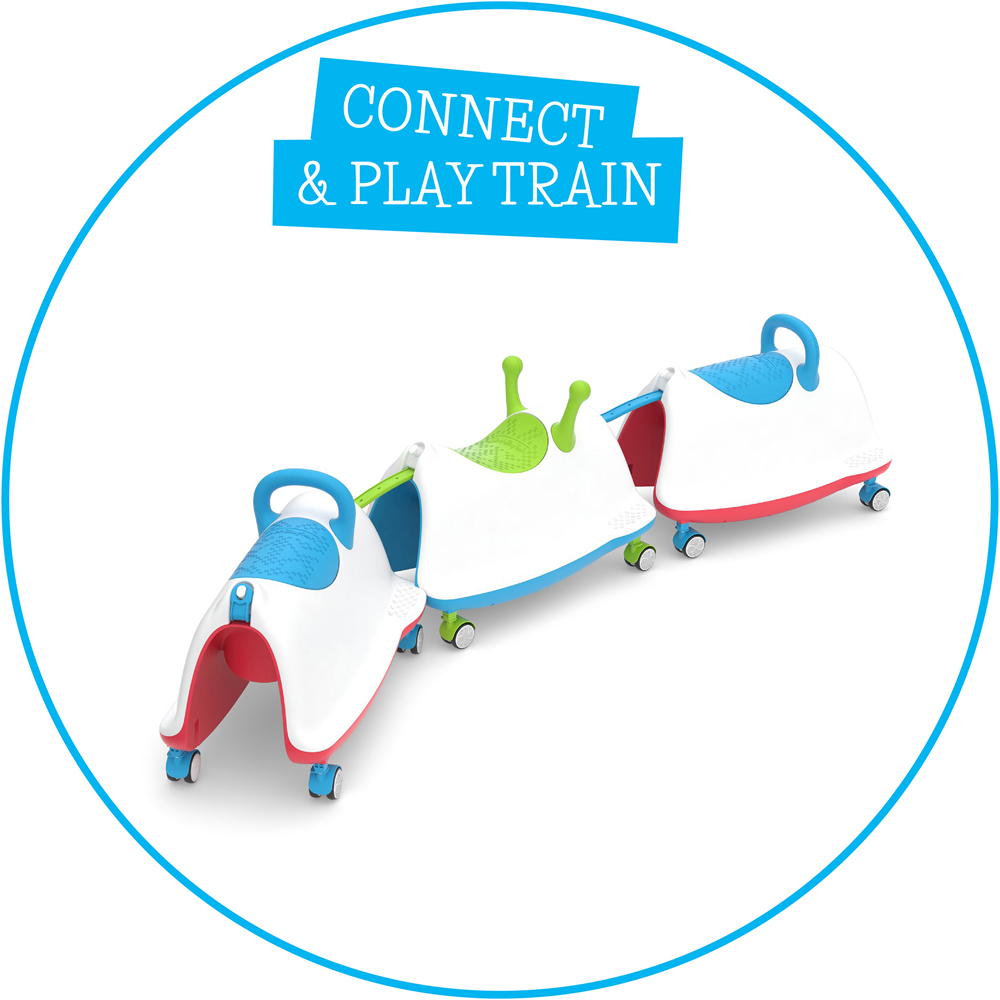 Chillafish Trackie 4 in 1 Blue Red Ride On Play Train Image 7