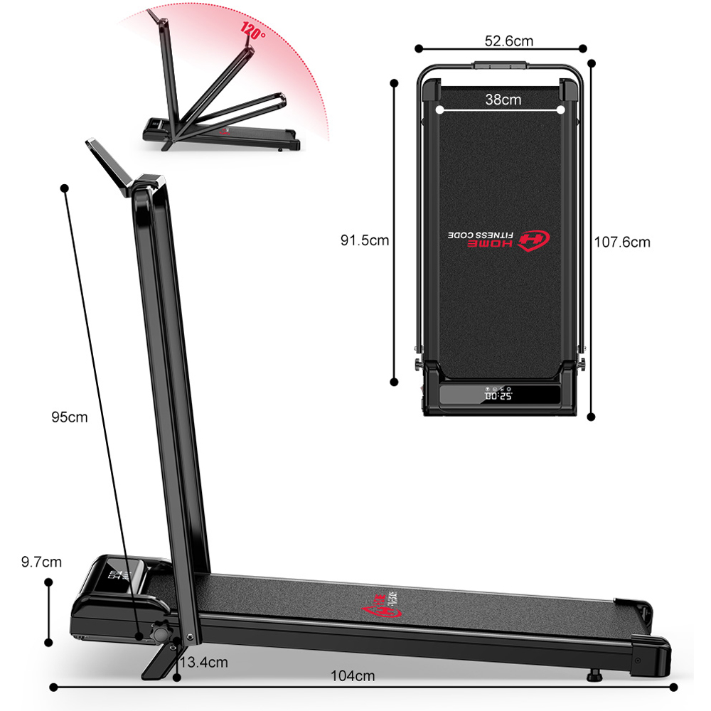 Rattrix Z3 Black Manual Incline Foldable Treadmill Image 9