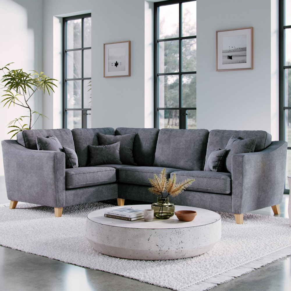 Marlon 3 Seater City Steel Right Hand Corner Sofa Image 1