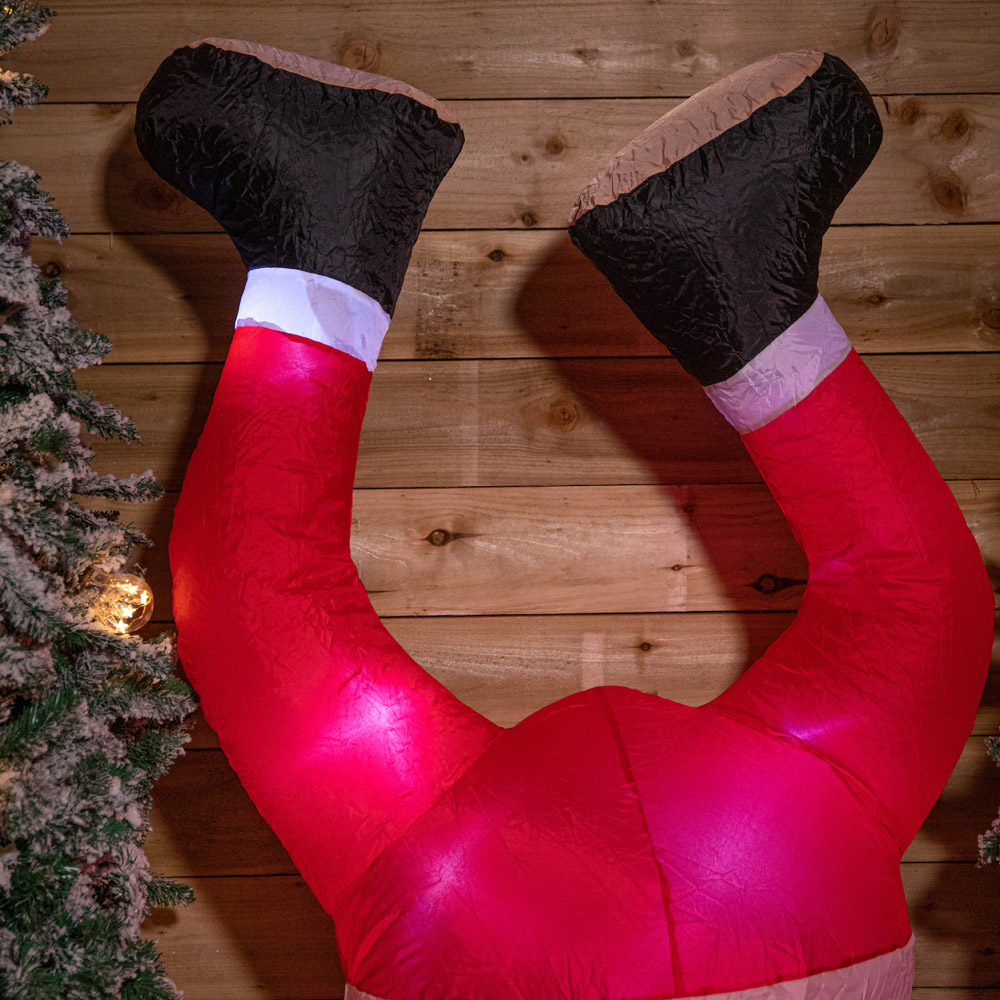 Samuel Alexander Buried Santa Light Up Inflatable Christmas Decoration 4ft Image 3