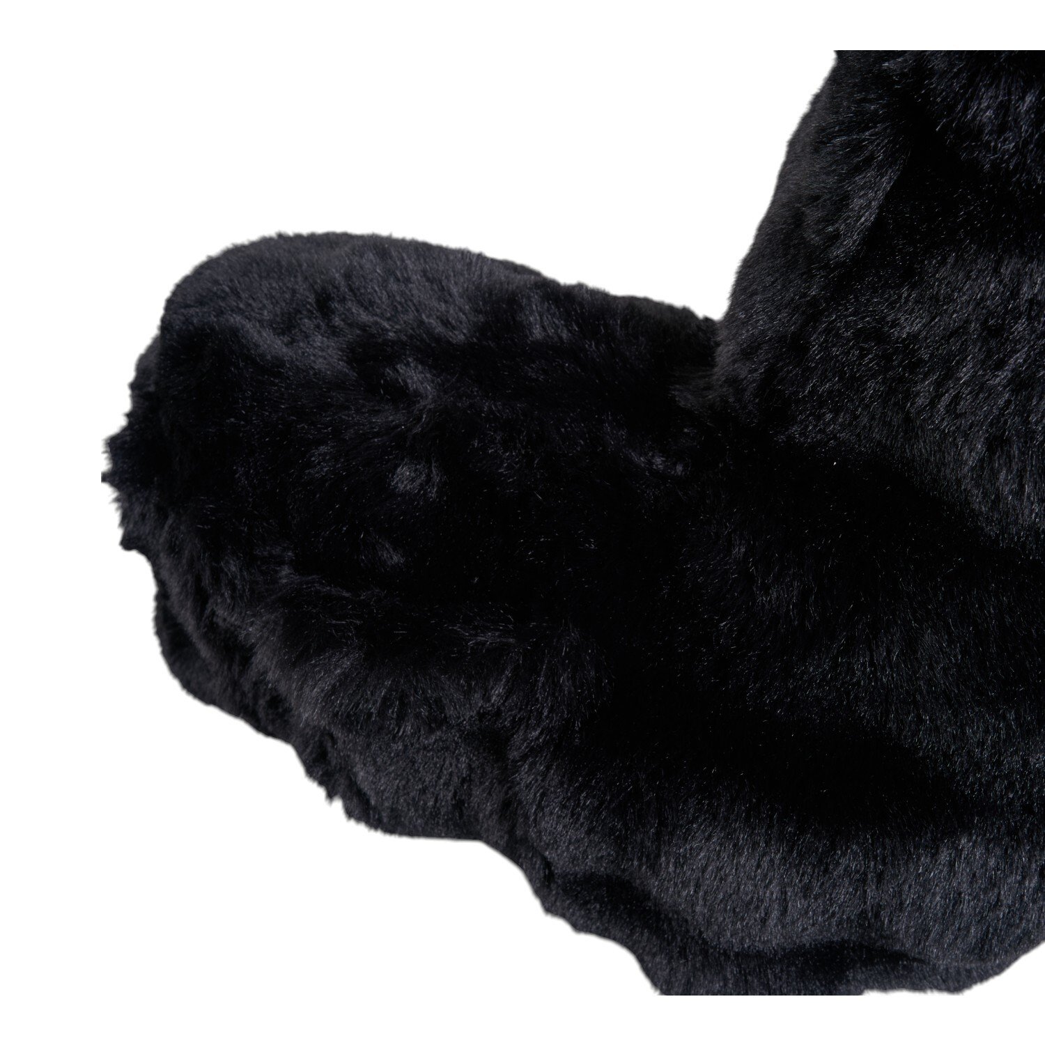 Bubble Faux Fur Cuddle Chair Black Image 5