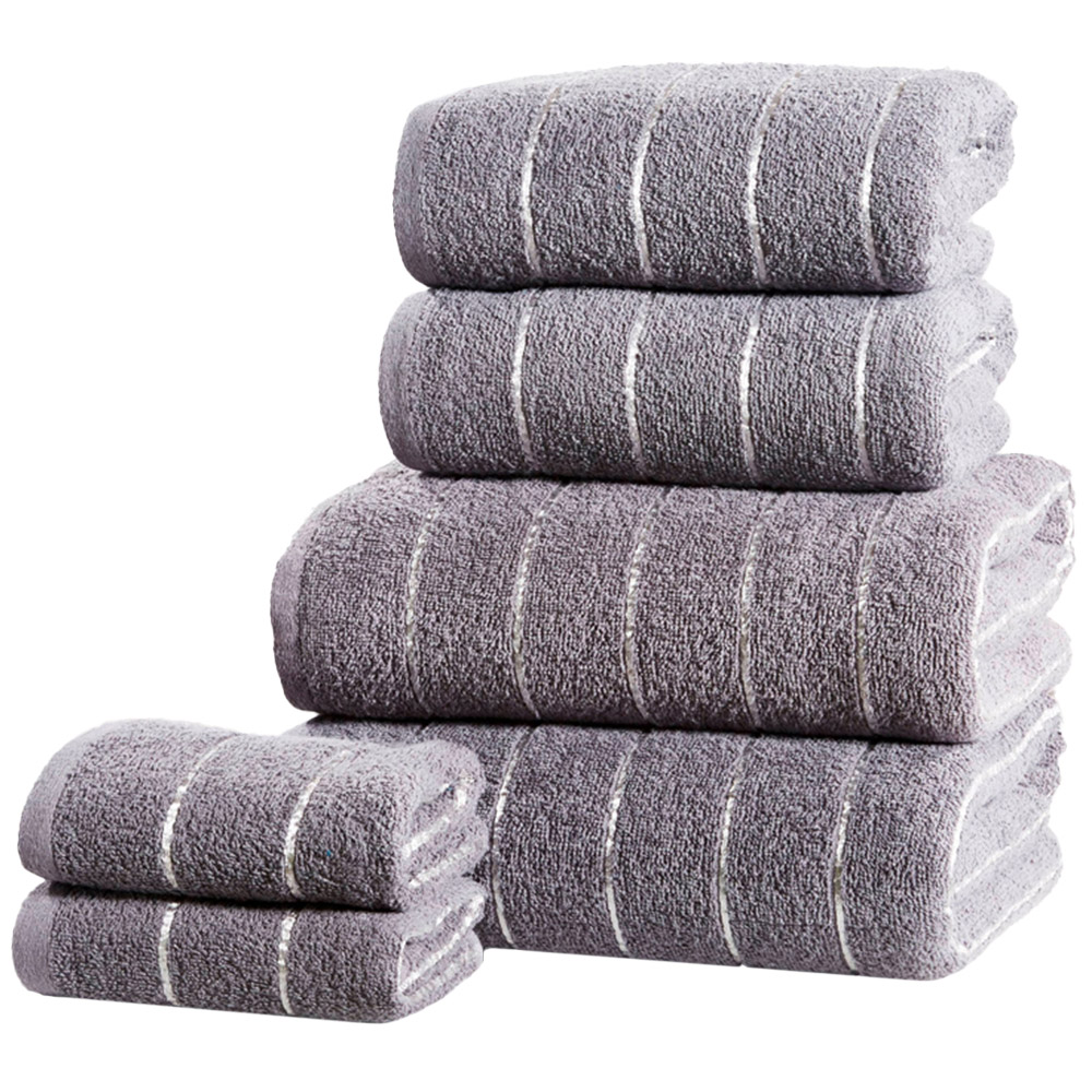 Rapport Home Sandringham Charcoal Grey Cotton Bath Sheet Bundle Set of 2 Image 1