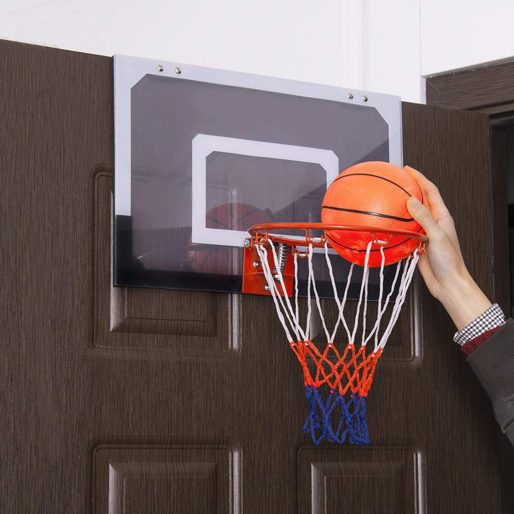 Costway Mini Basketball Hoop with Shatterproof Backboard Image 2
