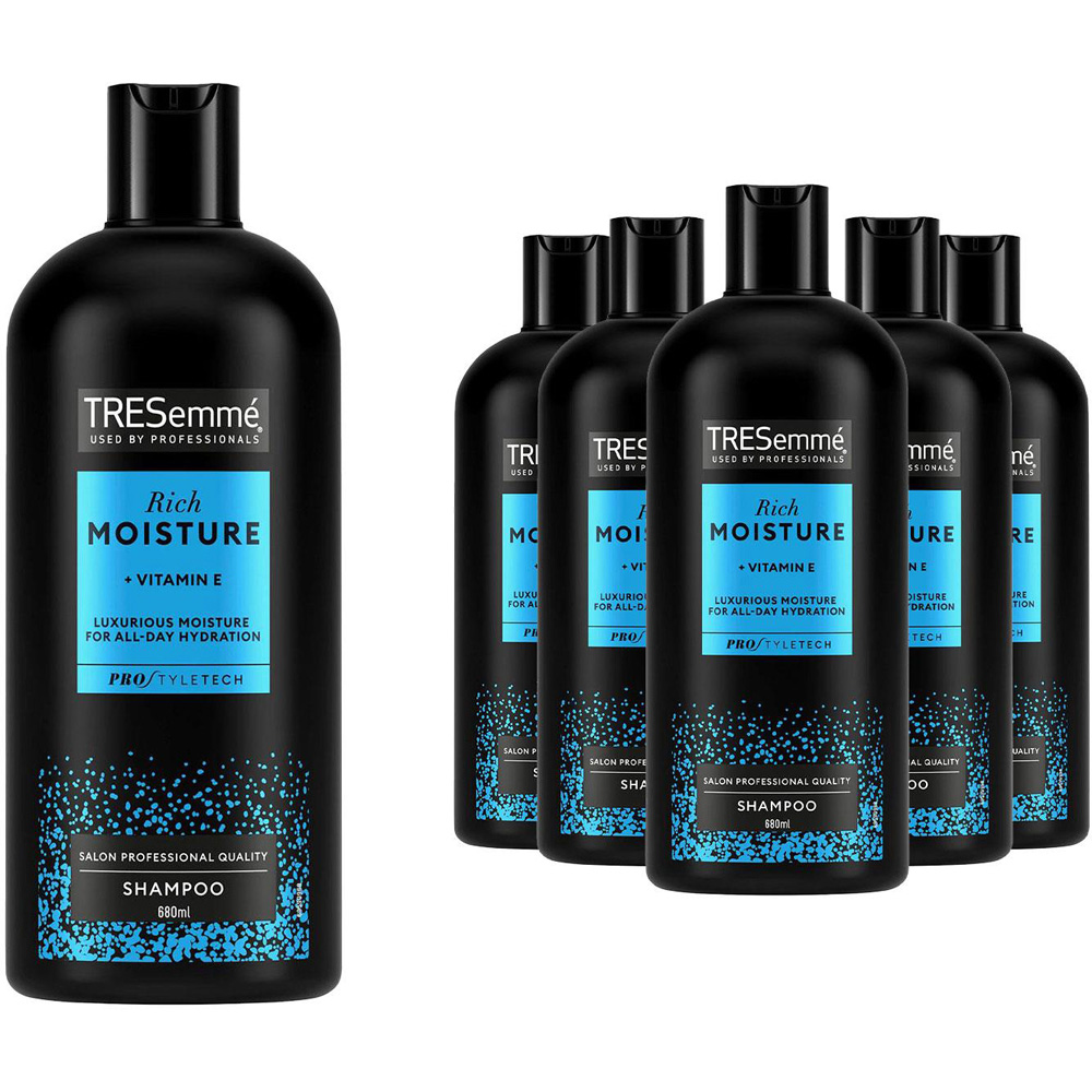 Tresemme Vitamin E All-Day Hydration Rich Moisture Shampoo 680 ml 6 Pack Image 1