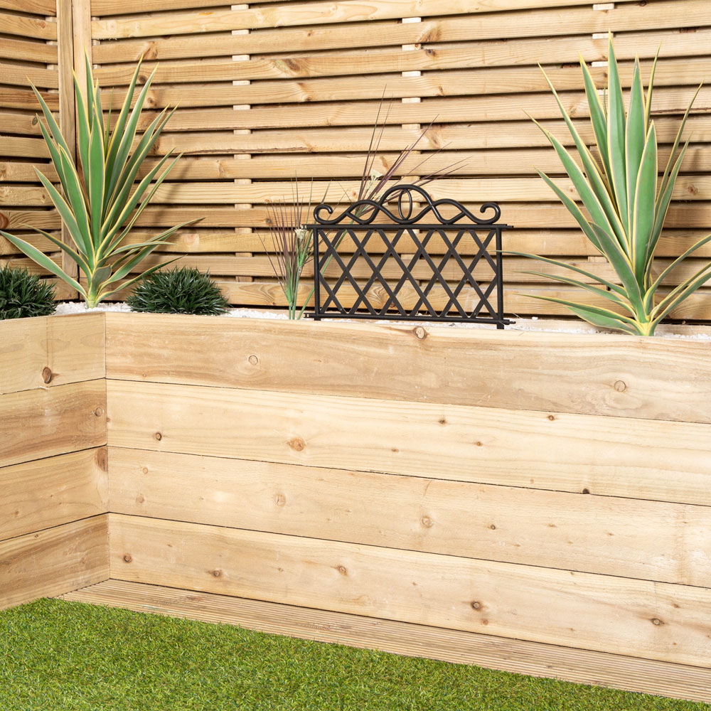 Samuel Alexander Black Plastic Garden Patio Lawn Border Fence Edging Image 3