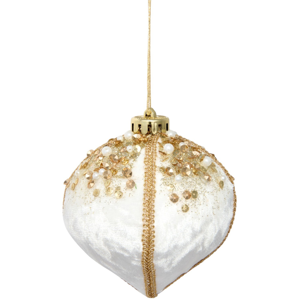 Velvet Embellished Bauble Image 5