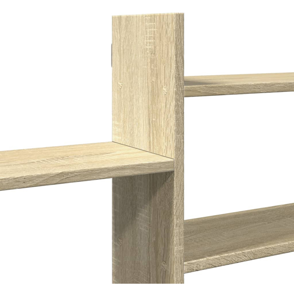 vidaXL 4 Open Compartment Sonoma Oak Wall Shelf Image 6