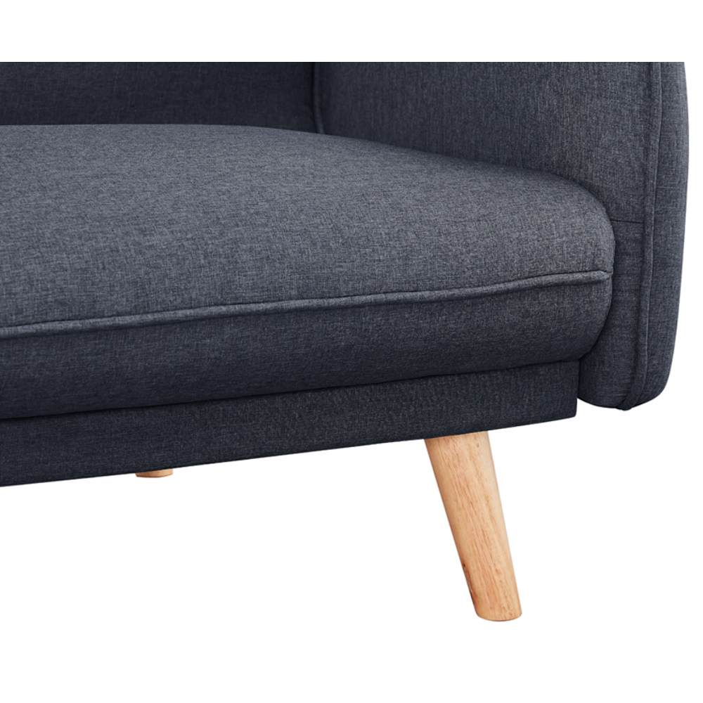 Home Detail Belmont Double Sleeper Charcoal Fabric Sofa Bed Image 7