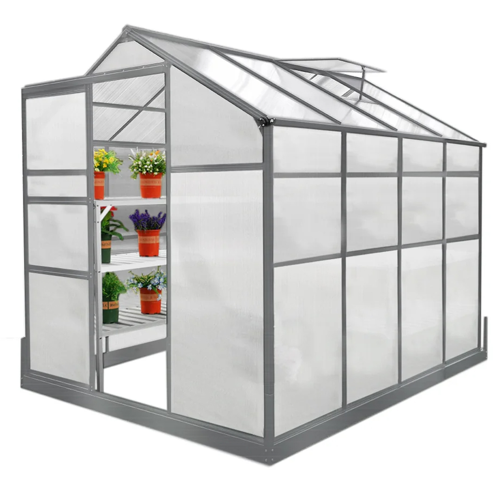 MonsterShop 6 x 8ft Greenhouse with Base Image 1