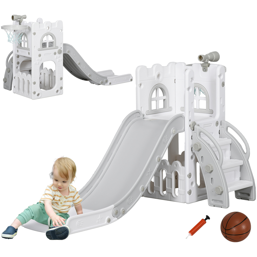 Tommy Toys 4 in 1 Grey Kids Slide Image 3