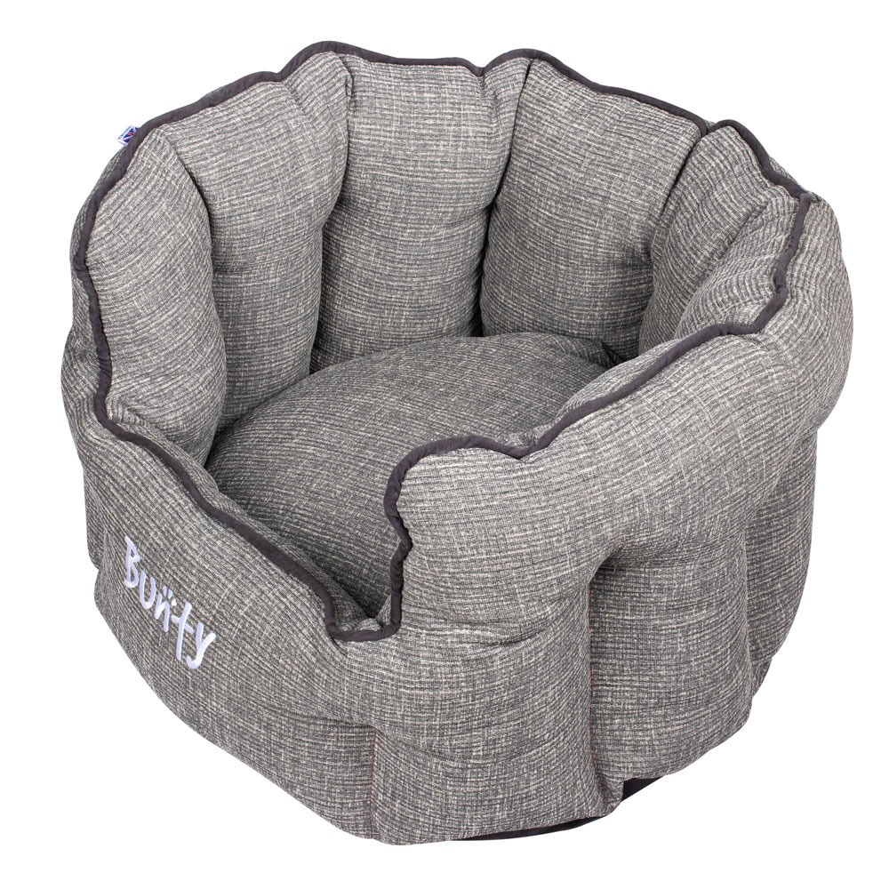 Bunty Regal Extra Large Fossil Grey Oval Pet Bed Image 4