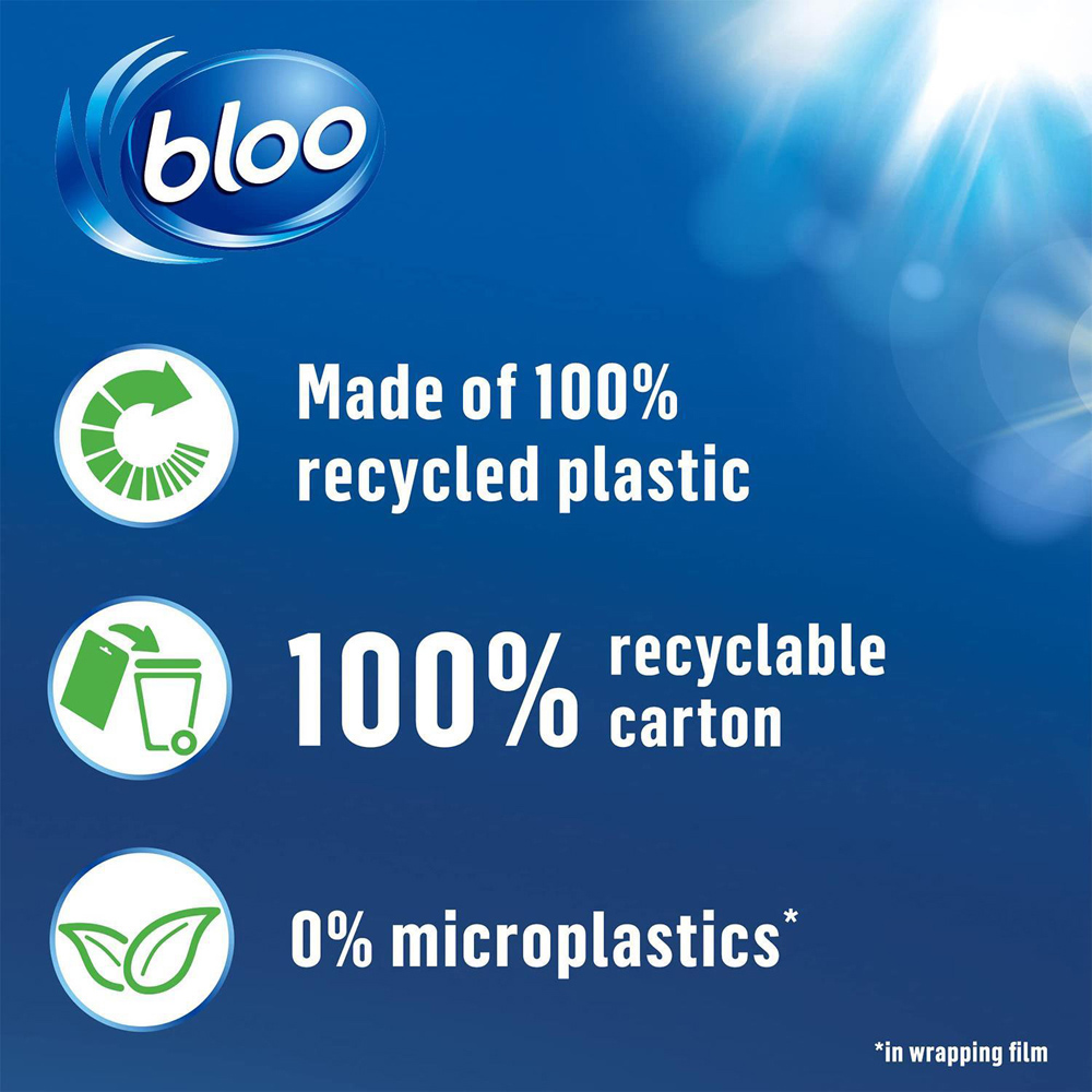 Bloo Clean+ Fresh 2 in 1 Original Blue Foam Toilet Rim Block 14 Pack Image 5