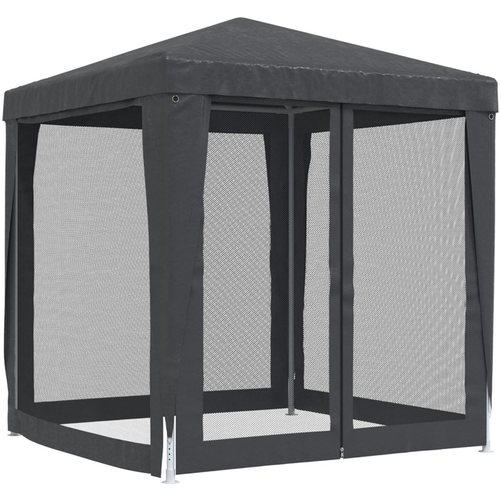 vidaXL 2 x 2m Anthracite Party Tent with 4 Mesh Sidewalls Image 5