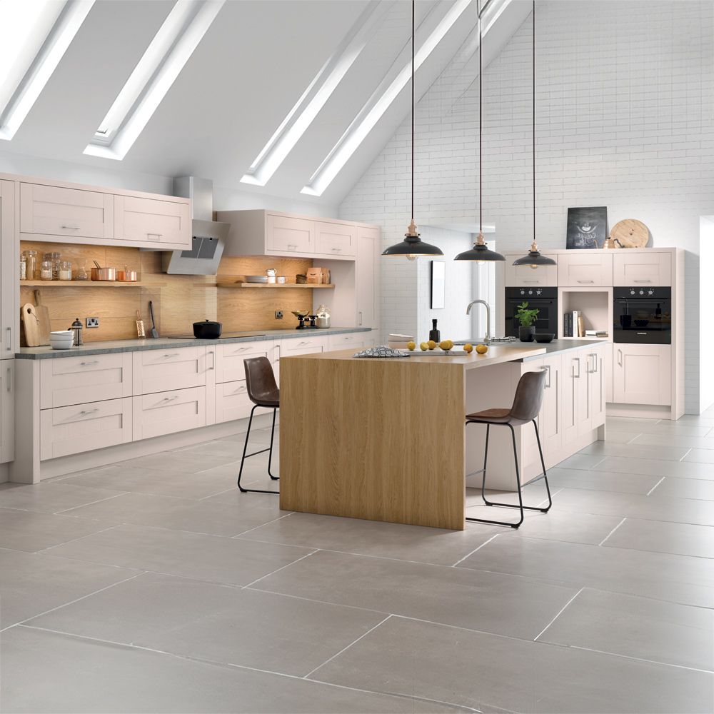 wilko Woodgrain Effect Shaker Cashmere Base 450mm Image 2