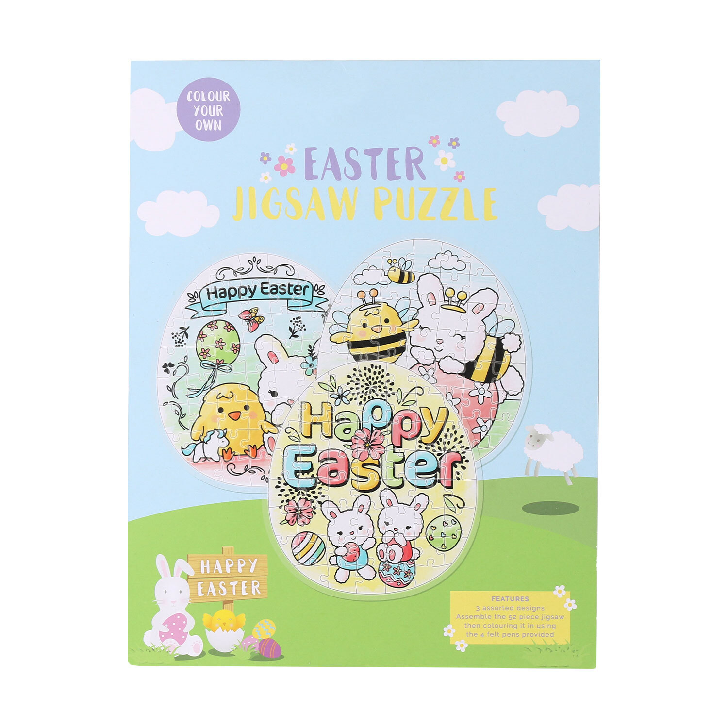Colour Your Own Easter Jigsaw Puzzle Image