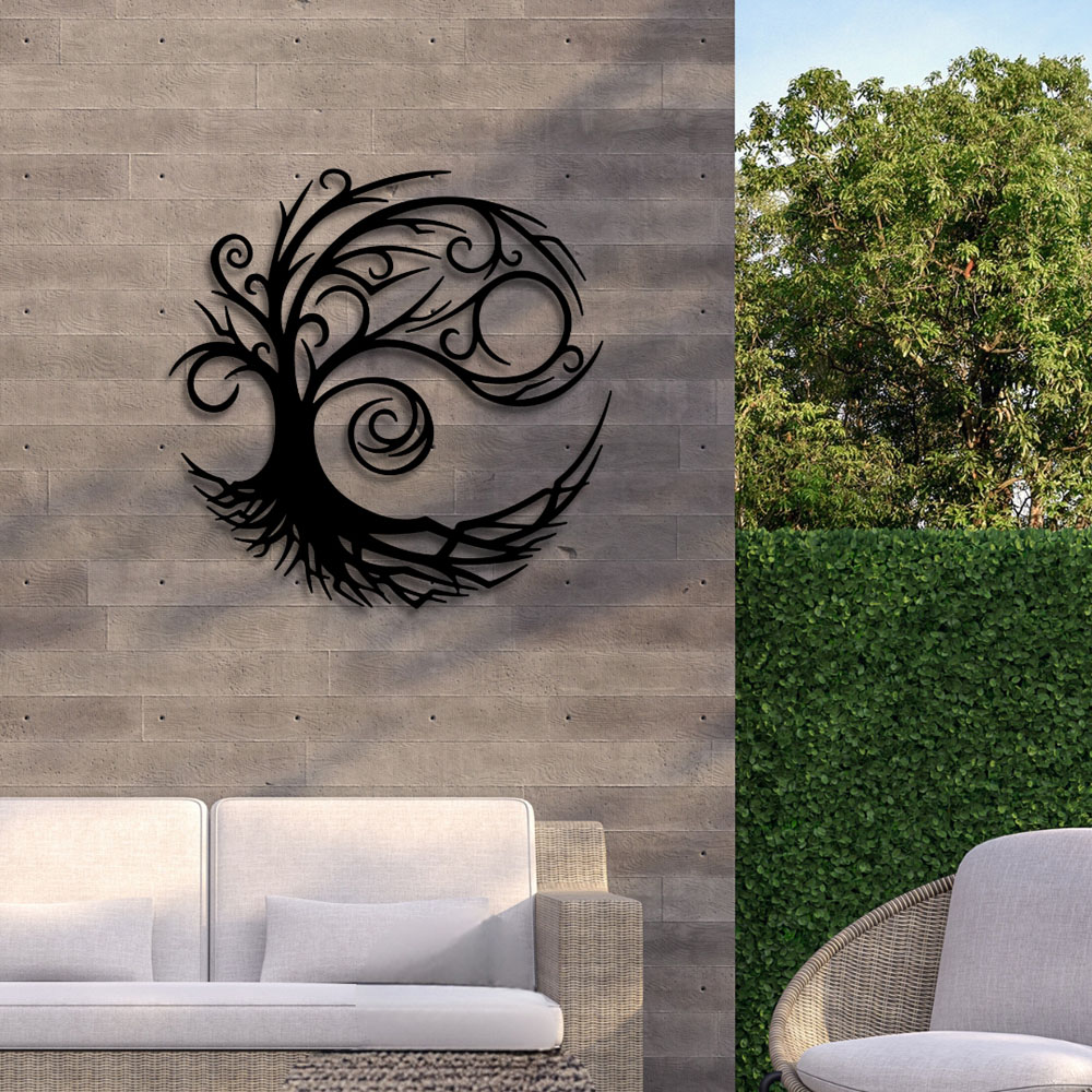 Decortie Tree of Life Silhouette Metal Wall Decor Image 3