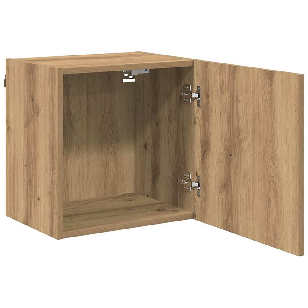 vidaXL Single Door Artisan Oak Wall Mounted Square TV Cabinet Set of 2 Image 7