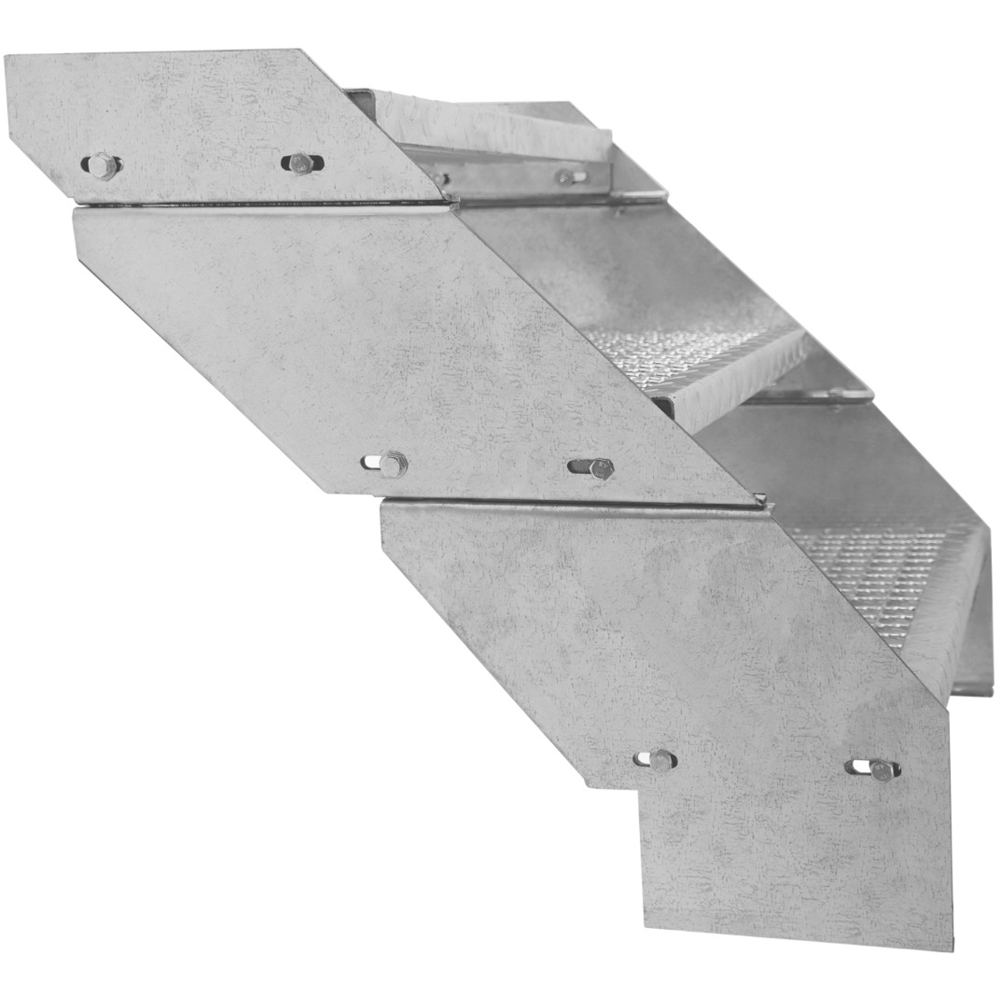Monstershop 9 Section Adjustable Wide Galvanised Staircase 600mm Image 3