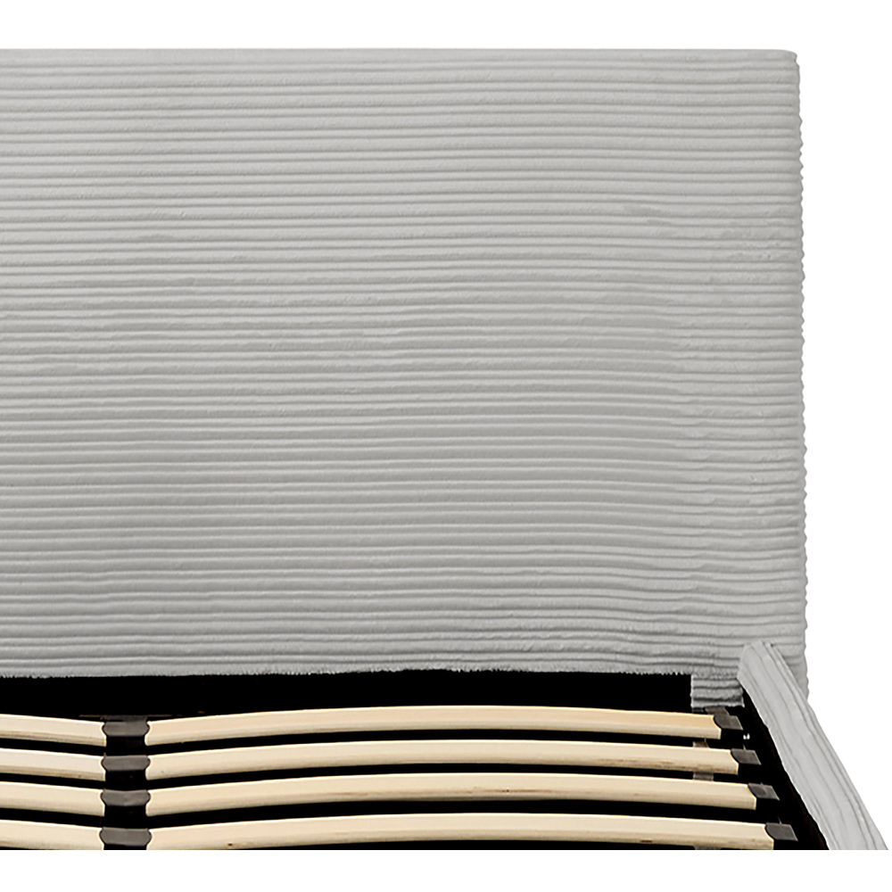 GFW Single Grey Corduroy End Lift Ottoman Bed Image 5