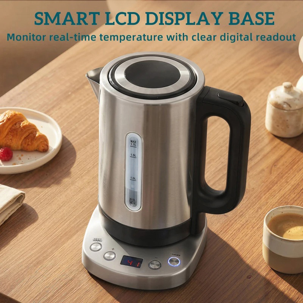 HOMCOM Polished Stainless Steel 1.7L Electric Kettle Image 4