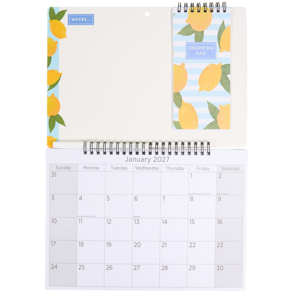 2027 Whiteboard Calendar with Pad and Pen Image 3