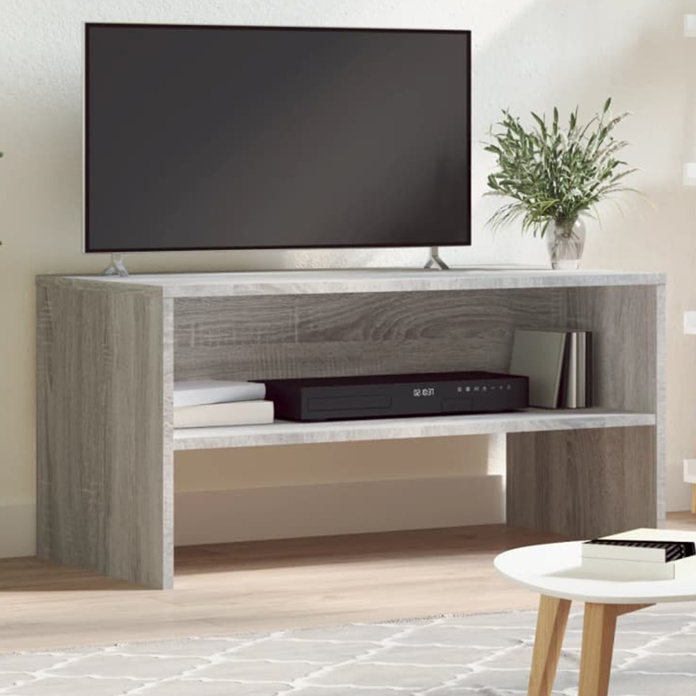 vidaXL Single Shelf Grey Sonoma TV Cabinet Image 1