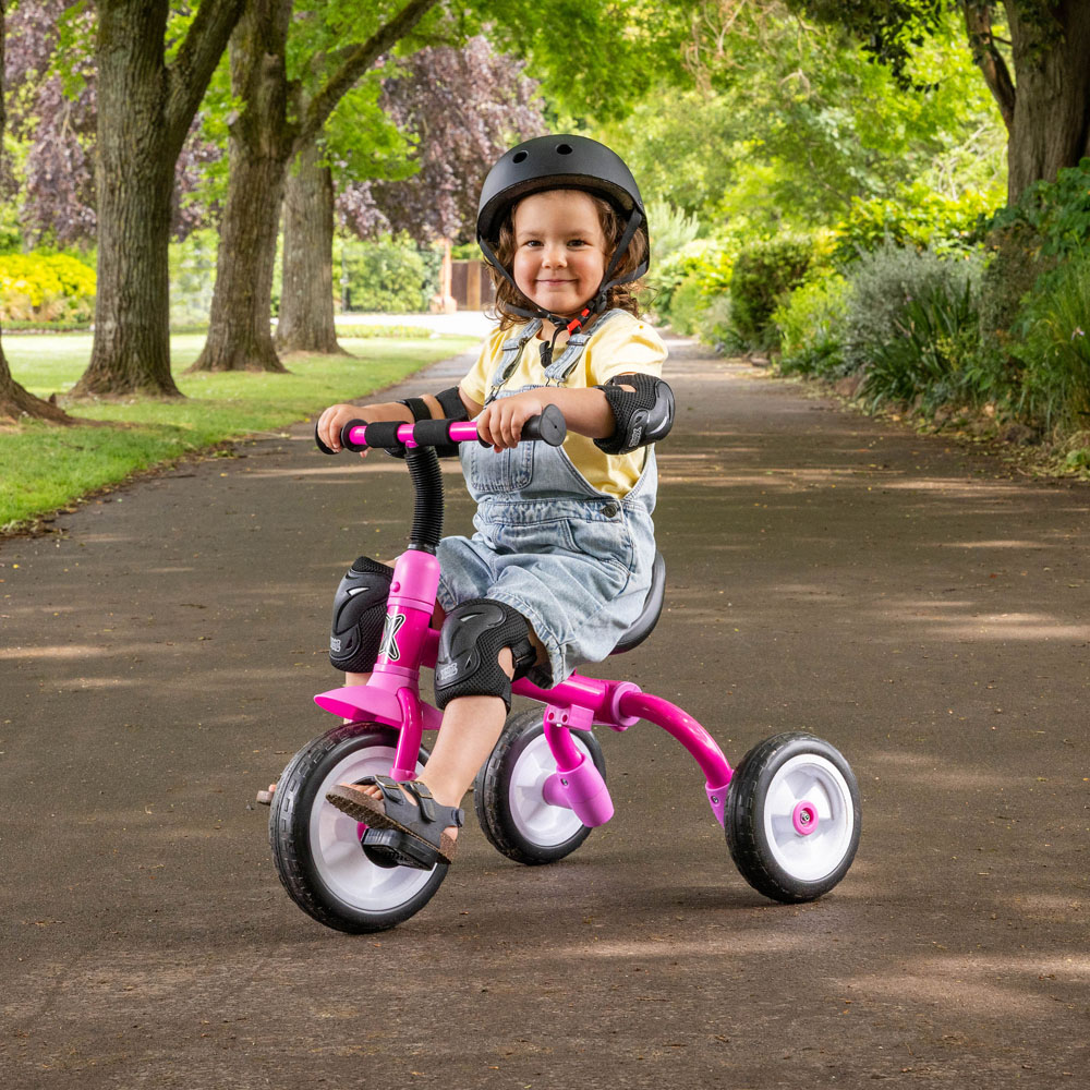 Xootz Toddler Pink 5 in 1 Switch Rider Folding Balance Trike Image 2