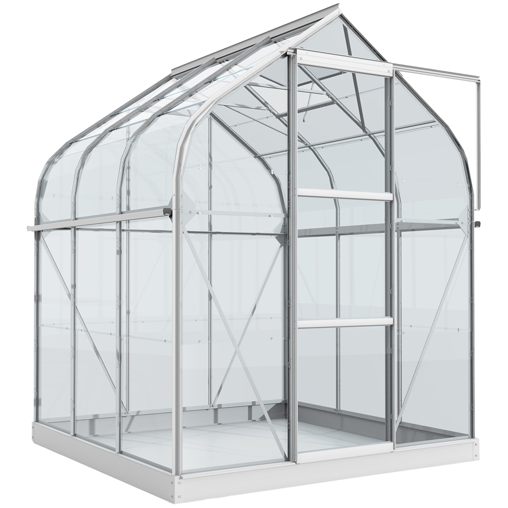 Vitavia Orion 3800 Aluminium Frame Tough Glass 6 x 6ft Greenhouse Image 1