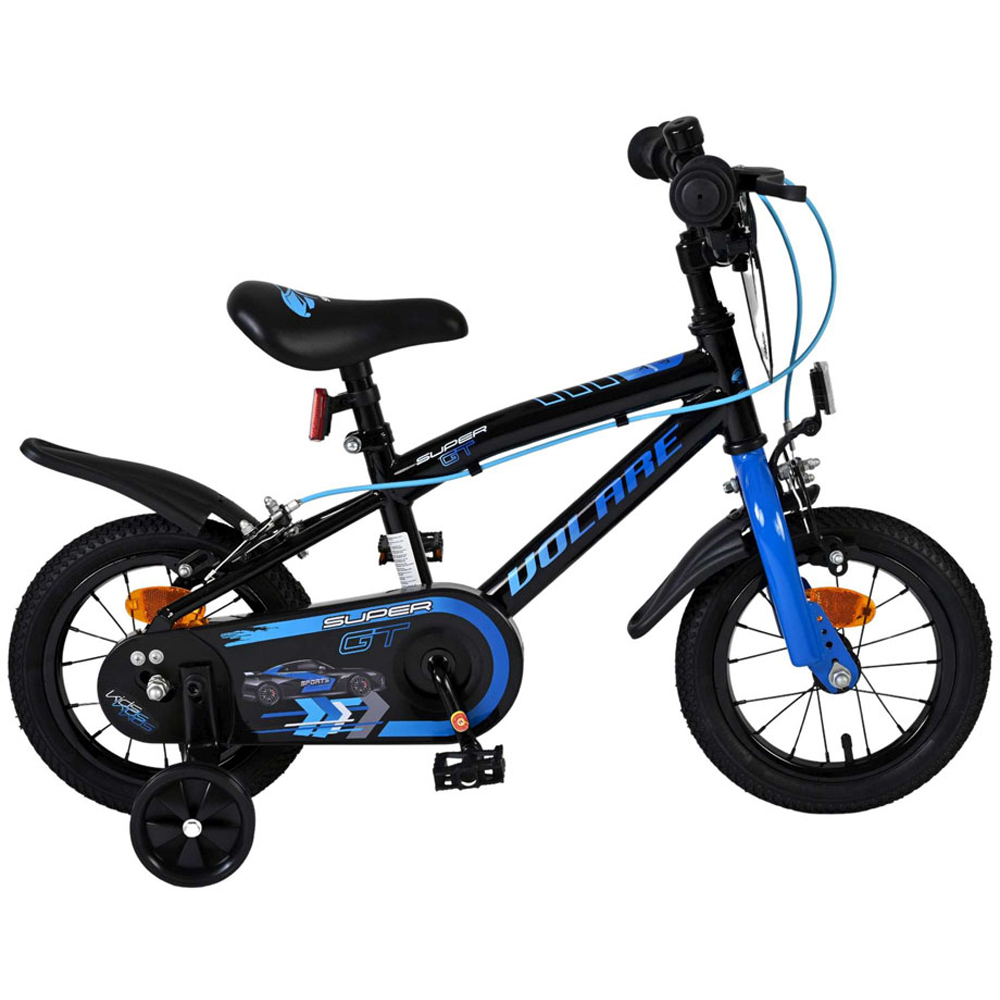 Volare Super GT Kids 12 inch Blue Bike with Stabilisers Image 6