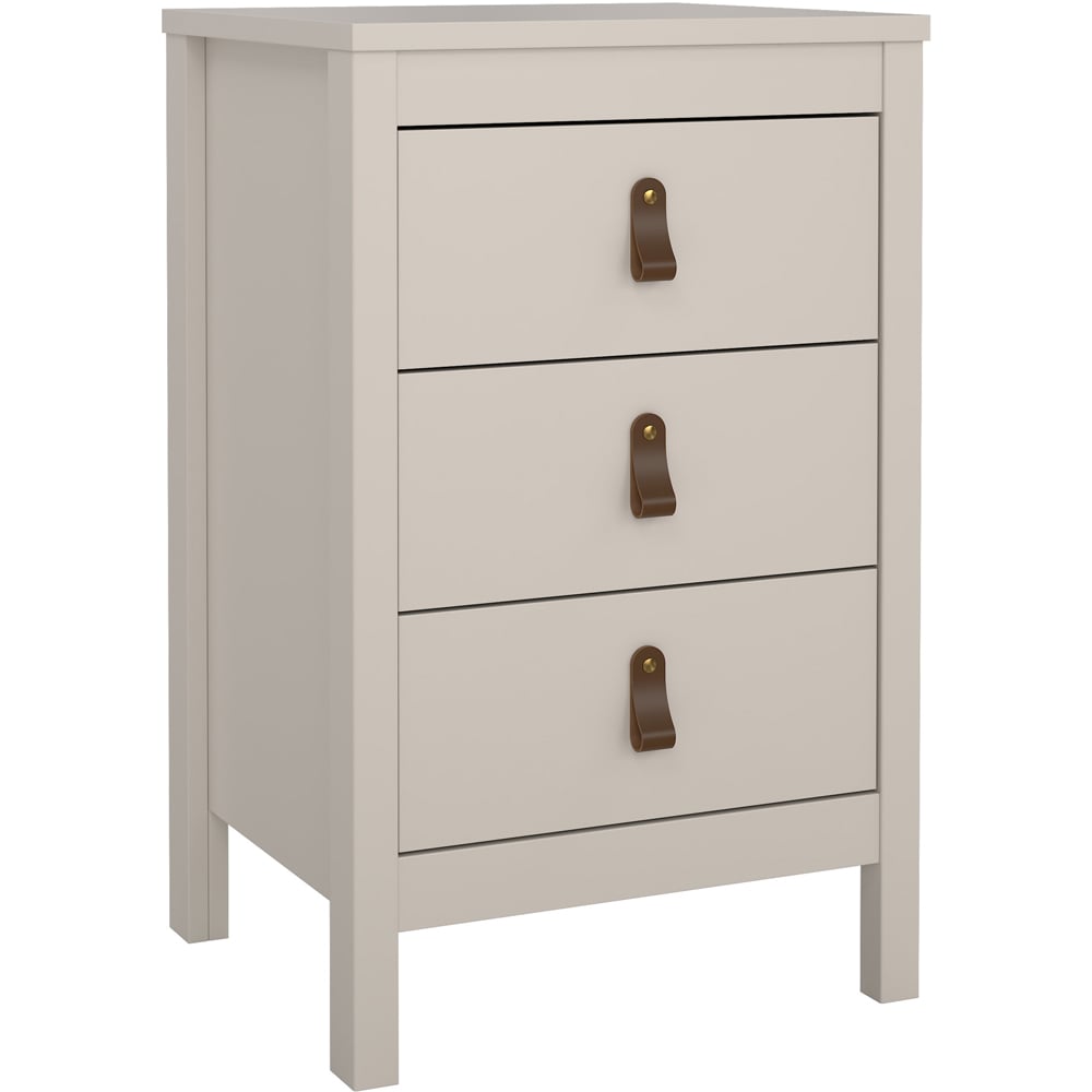 Florence Barcelona 3 Drawer Cashmere Bedside Table Image 2