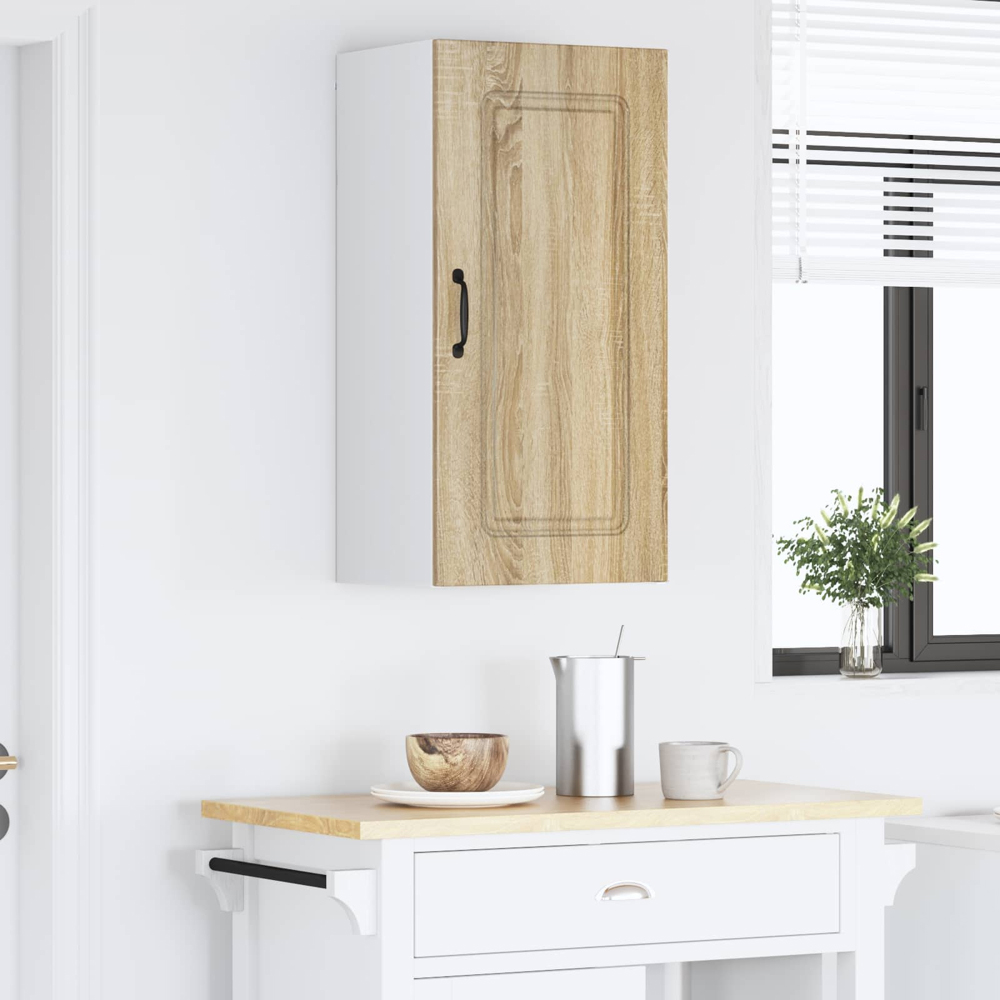 vidaXL Kalmar Single Door Sonoma Oak Wall Kitchen Cabinet Image 9