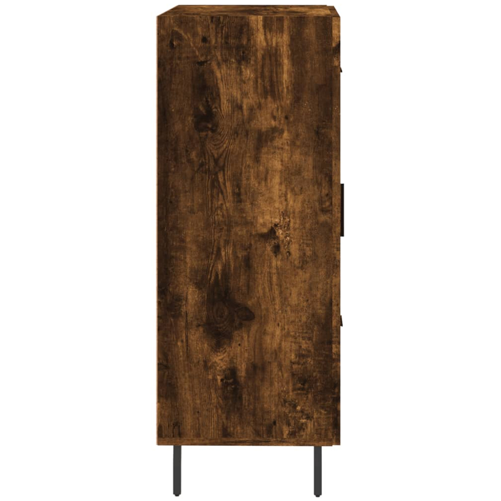 vidaXL Single Door 3 Drawer Smoked Oak Sideboard Image 7