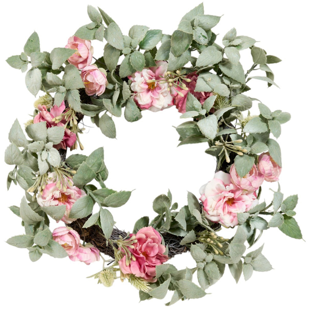 Pink Peony Wreath Image 1