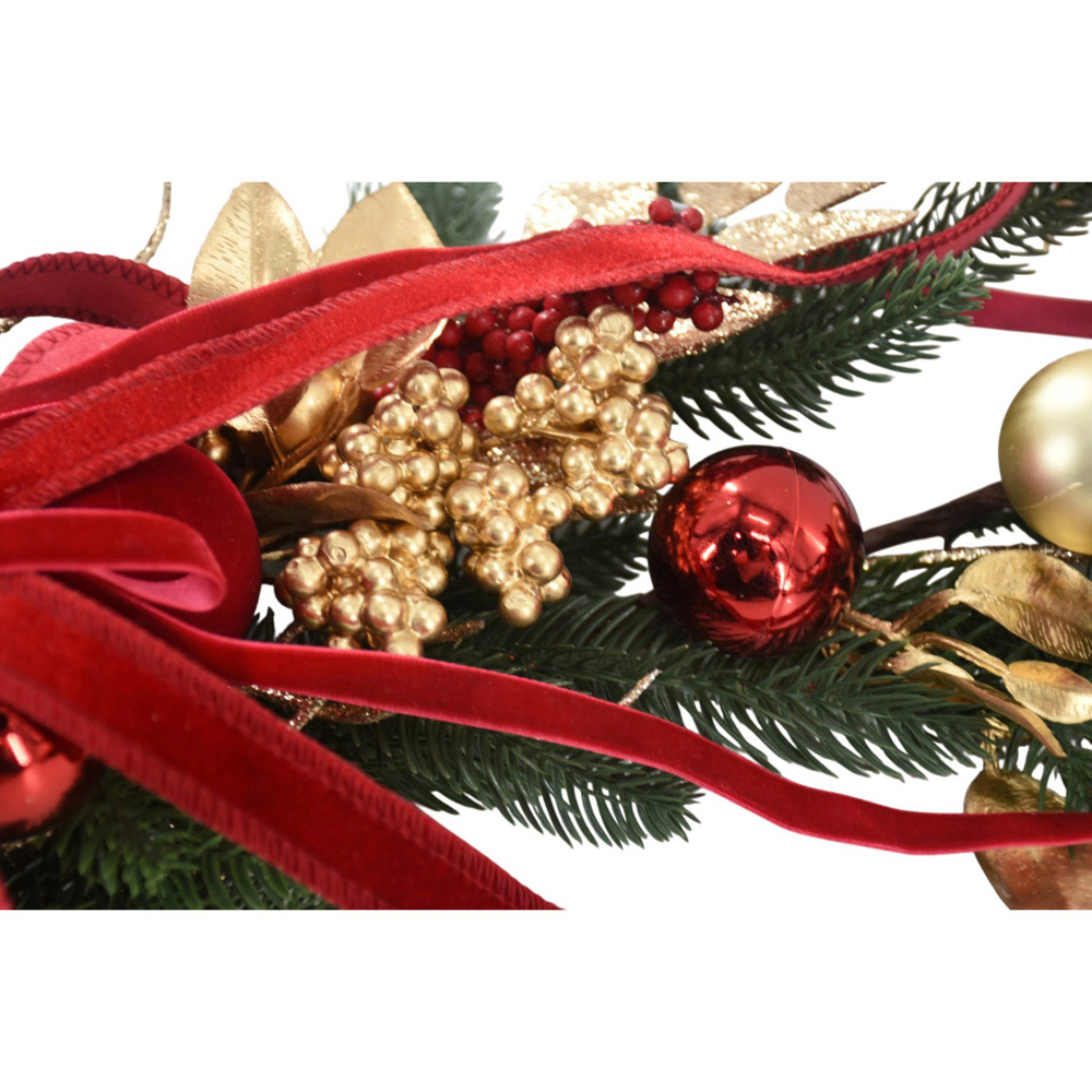 Noel Ribbon Poinsettia Garland Image 2
