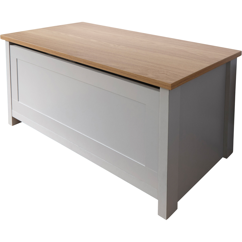 GFW Lancaster Grey Ottoman Storage Bench Image 2