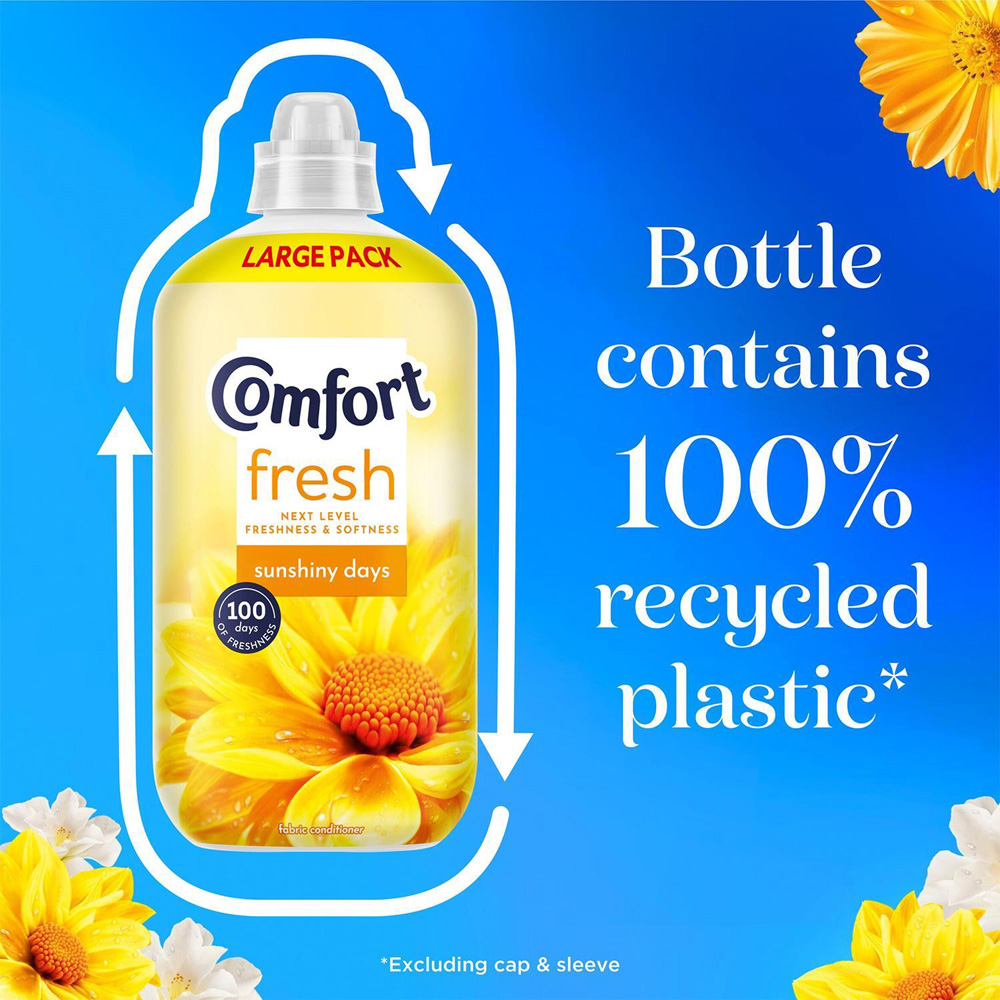Comfort Fresh Sunshiny Days Liquid Fabric Conditioner 52 Washes 1.56L 6 Pack Image 7