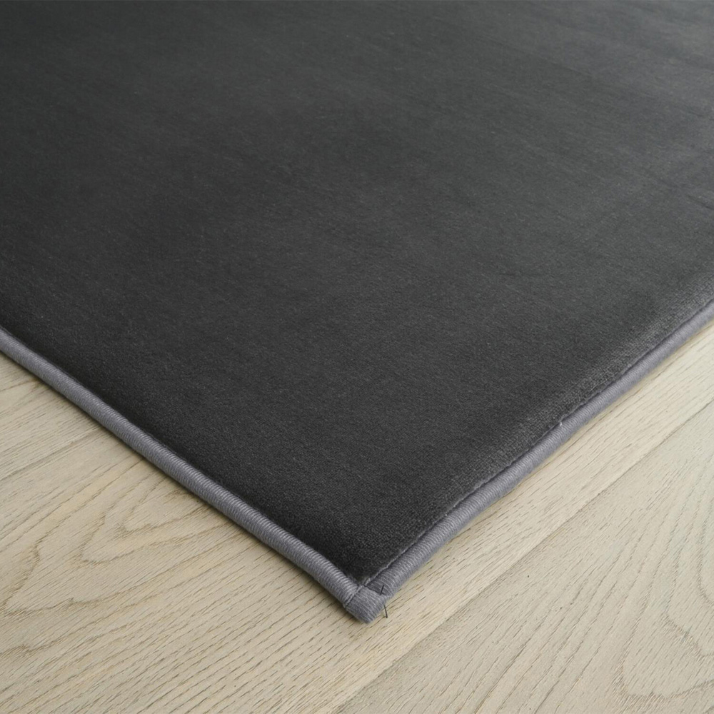 Minimalist Cosy Flannel Rug - Chelsea Grey Image 4