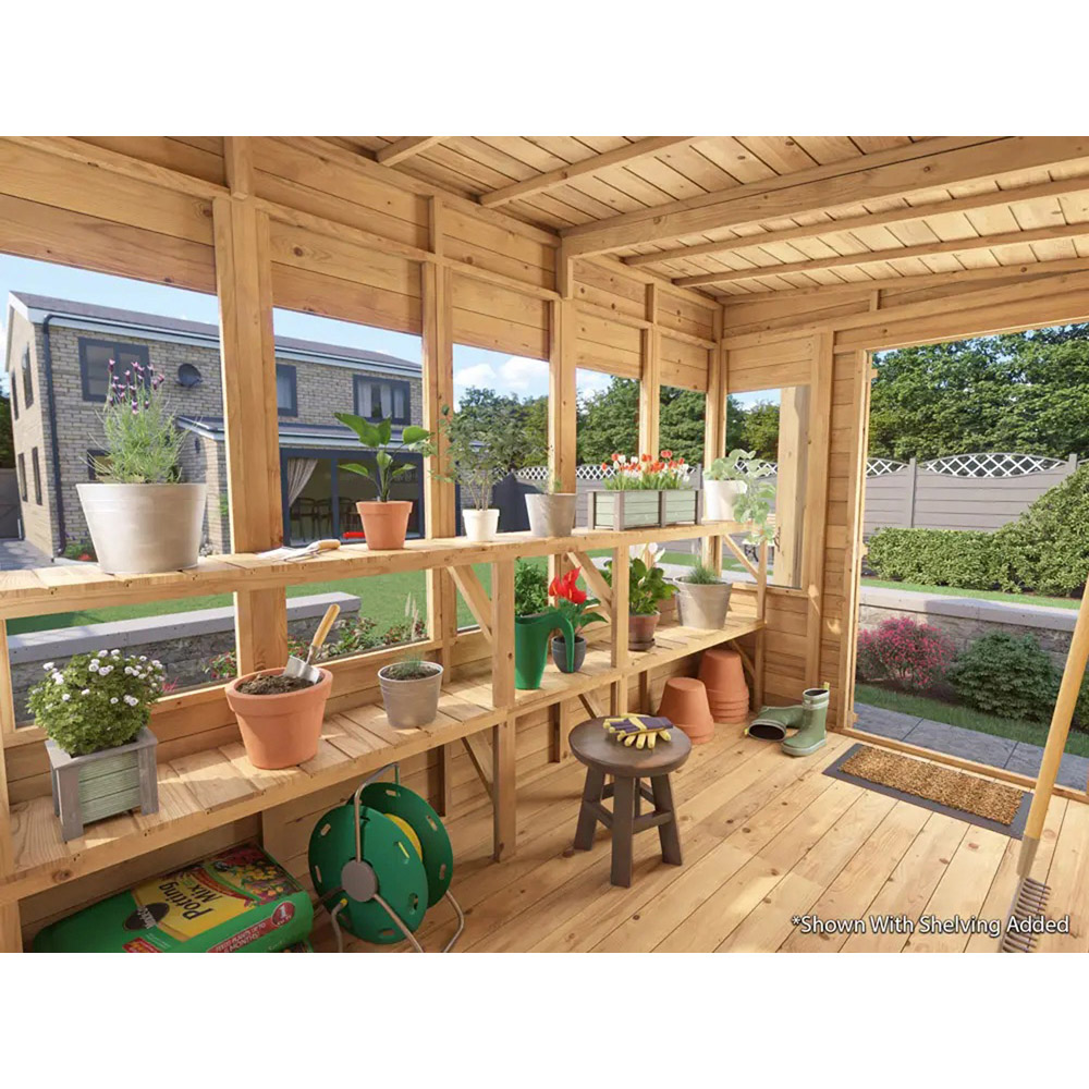 Dunster House Overlord 6 x 10ft Modular Brown Superfelt Pent Potting Shed Image 4