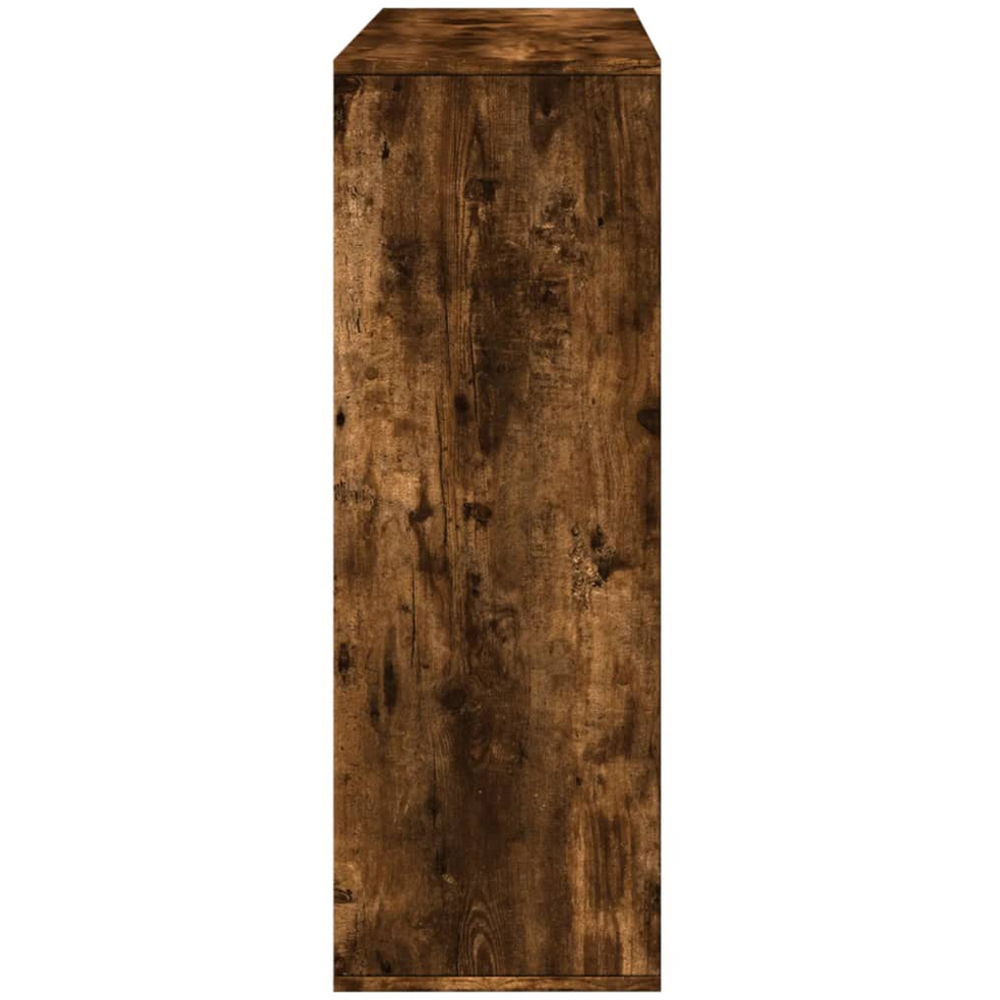vidaXL 6 Shelf Smoked Oak Bookcase Image 5