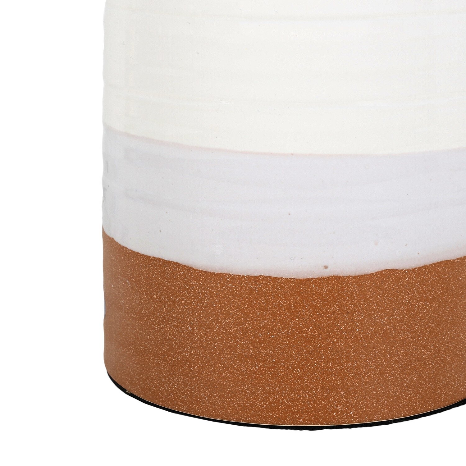 White and Amber Rustic Table Lamp Image 4