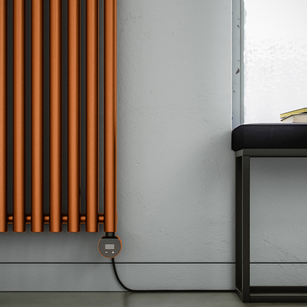 Terma Rolo-Room E Wi-Fi True Copper Electric Radiator 1000W 1800 x 480mm Image 6