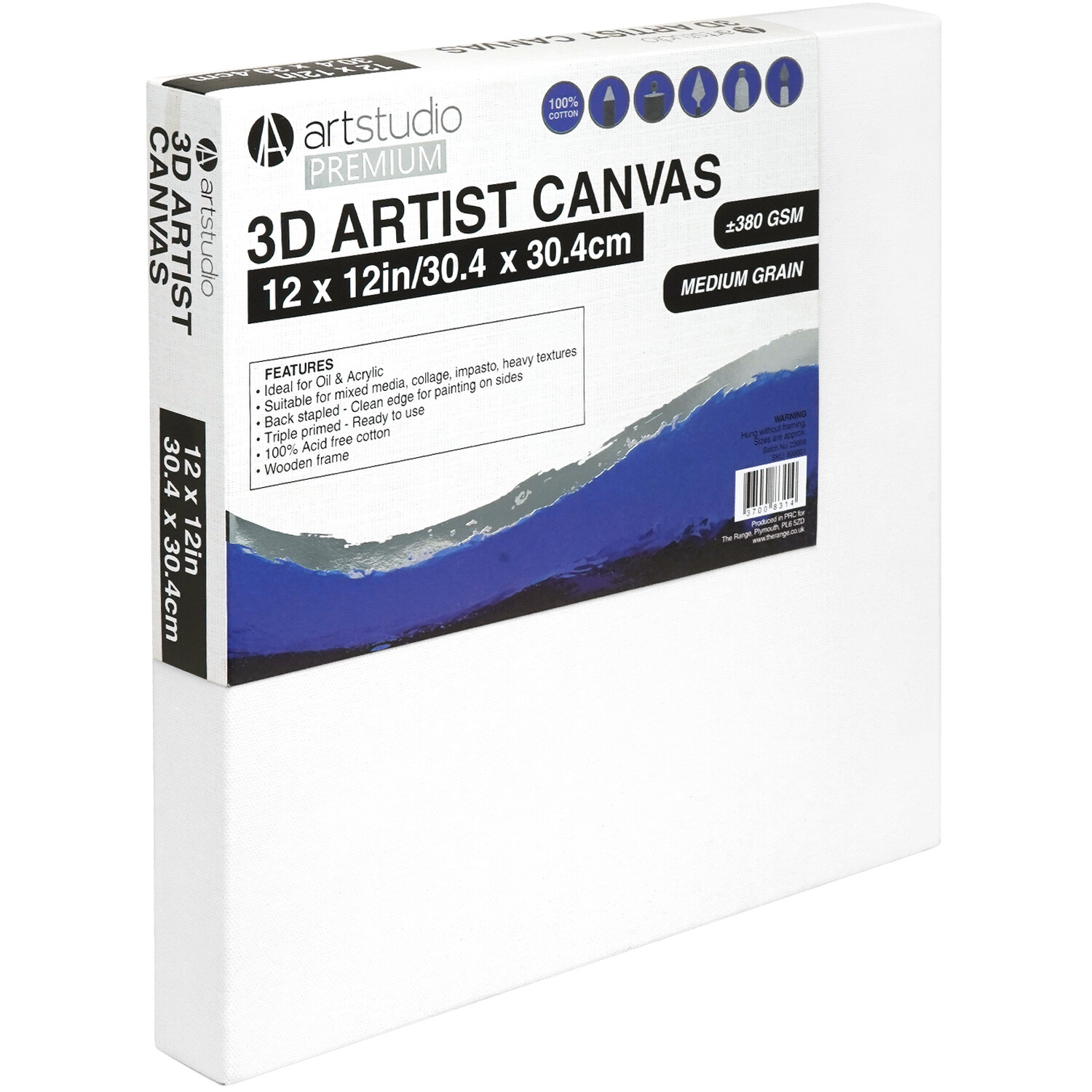 Art Studio Premium 3D Artist Canvas 30.4 x 30.4cm Image 2